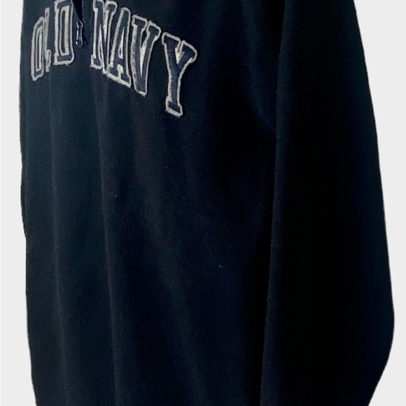 Old Navy Women’s Fleece Pullover Jacket L Black Gray 1/4 Zip Collar Long Sleeves - Picture 5 of 12